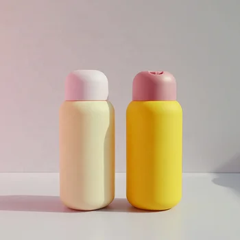 Cosmetic Packaging 10oz 300ml 280ml Shampoo Bottles Container Disc Cap Soft Touch Hdpe Plastic Lotion Bottle