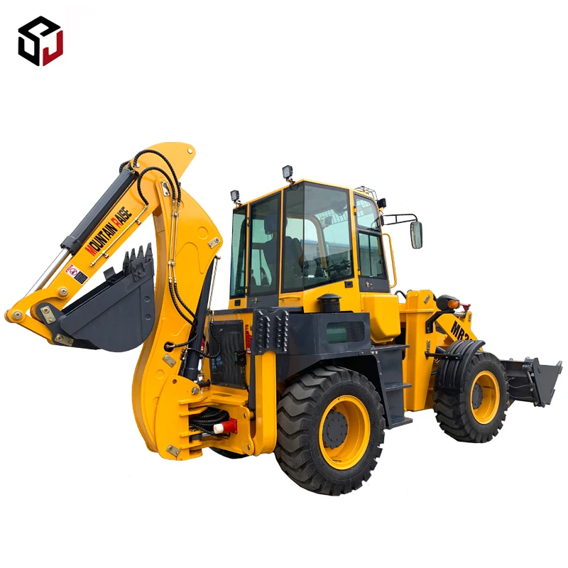 重いバックホー機器4WDホイール式掘削機ローダー| Alibaba.com