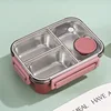 3 compartment ss304-Red