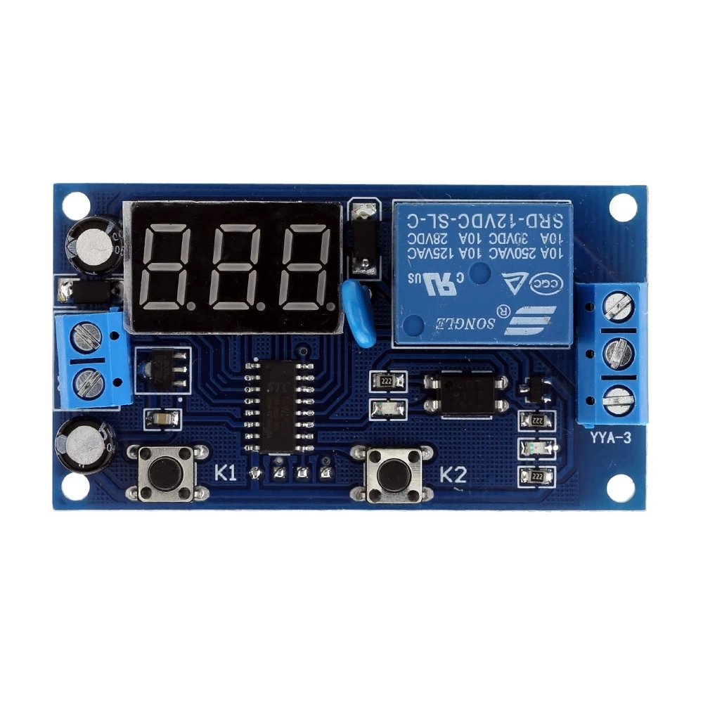 DC 12V LED Display Infinite Cycle Delay Timer Relay Switch ON/OFF Relay Module 