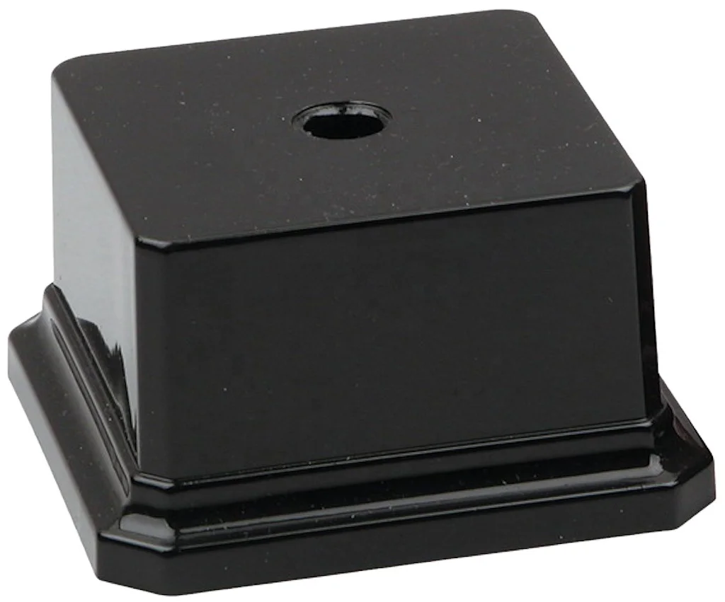 Black Plastic Square Trophy Base Plinth 105 X 105 X 60mm FREE Engraving 