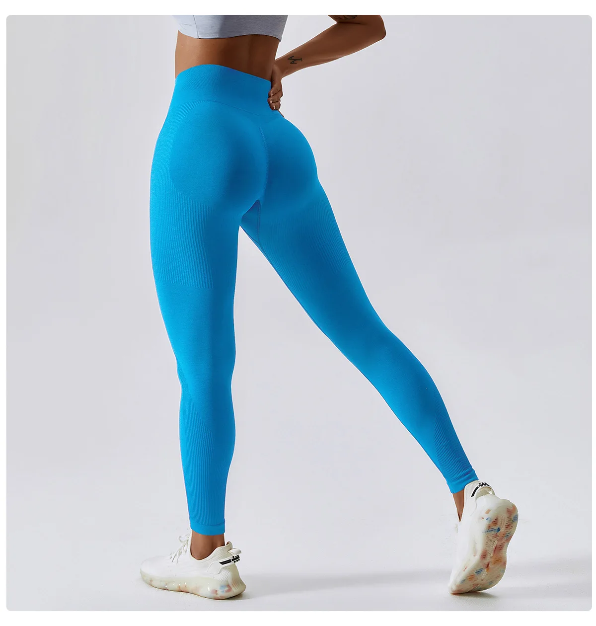 High Waist Seamless Breathable Sports Tight Workout Leggins Para Mujer ...