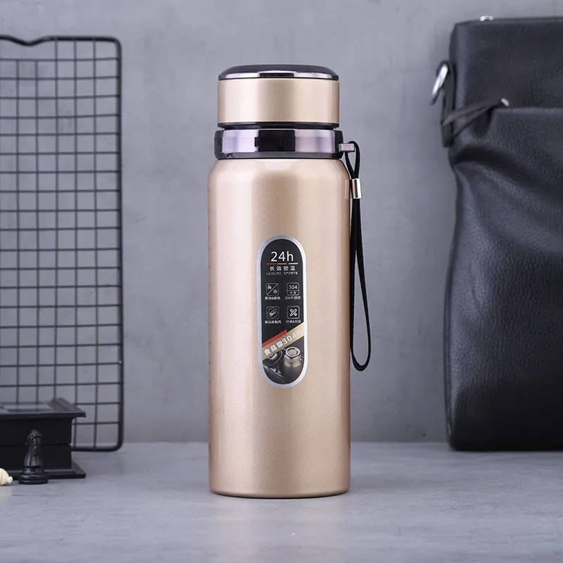 Water Bottle Custom Double Wall Insulated Stainless Steel Metal Thermal ...