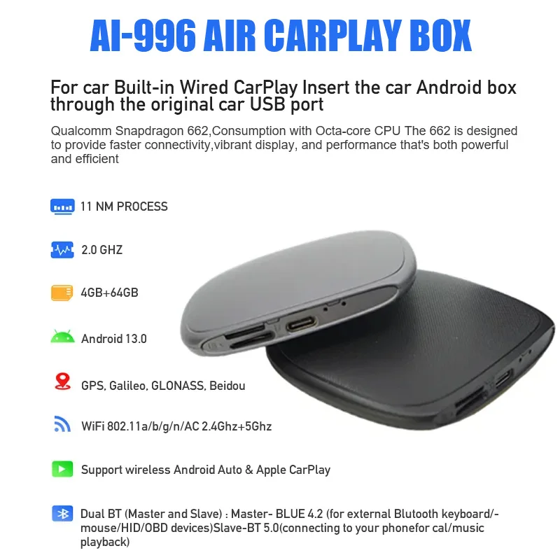 Carplay Ai Box With Android 13 Wireless Carplay Android Auto Support 4g ...