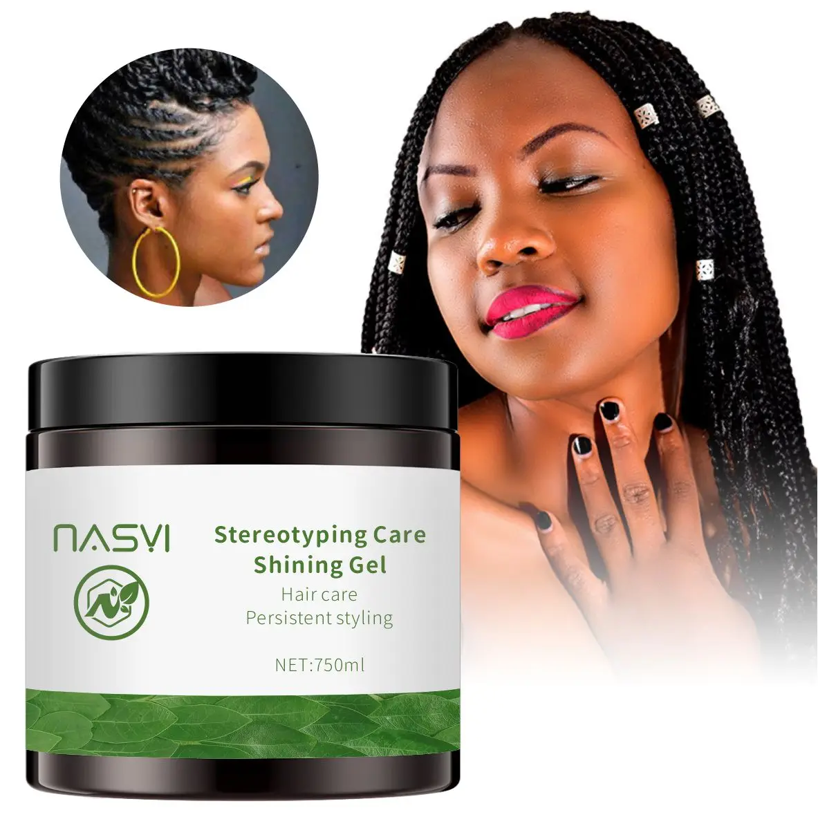 Nasyi Private Label Alcoholfree Hair Style Gel Extreme Hold Edge