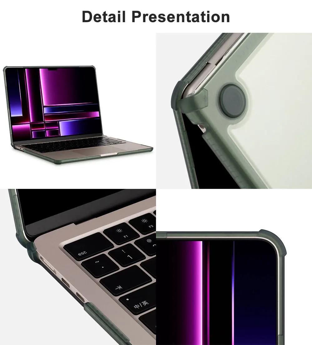 Laudtec BJK01 Portable Clear Notebook Tpu Pc Cover Hard Shell Transparent Lap Top Laptop Case For Macbook Air 15 Pro 14 supplier