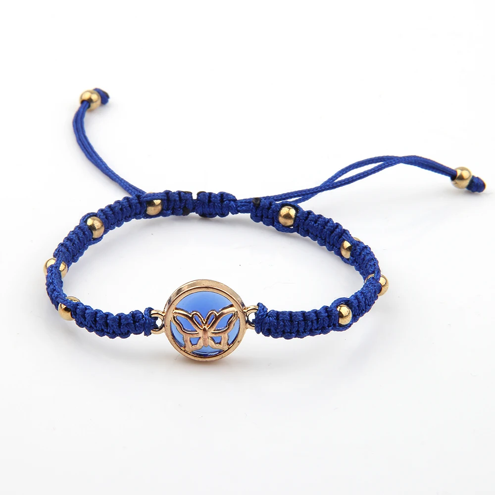 Butterfly Alphabet Pattern Woven Bracelet Life Tree Devil Eye Crystal Woven Bracelet Promotion Cooling Bracelet
