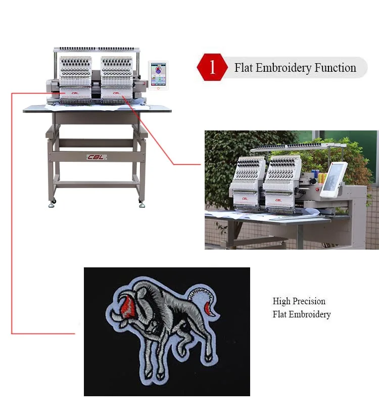 Cbl Two Head Embroidery Machine Multi Functional Efficient