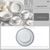 Plato de pétalos de 7 pulgadas en gris brumoso
