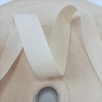 Factory Wholesale Environmental protection Low Price Cotton Herringbone Twill Cotton Bias Tape  cotton webbing bag straps