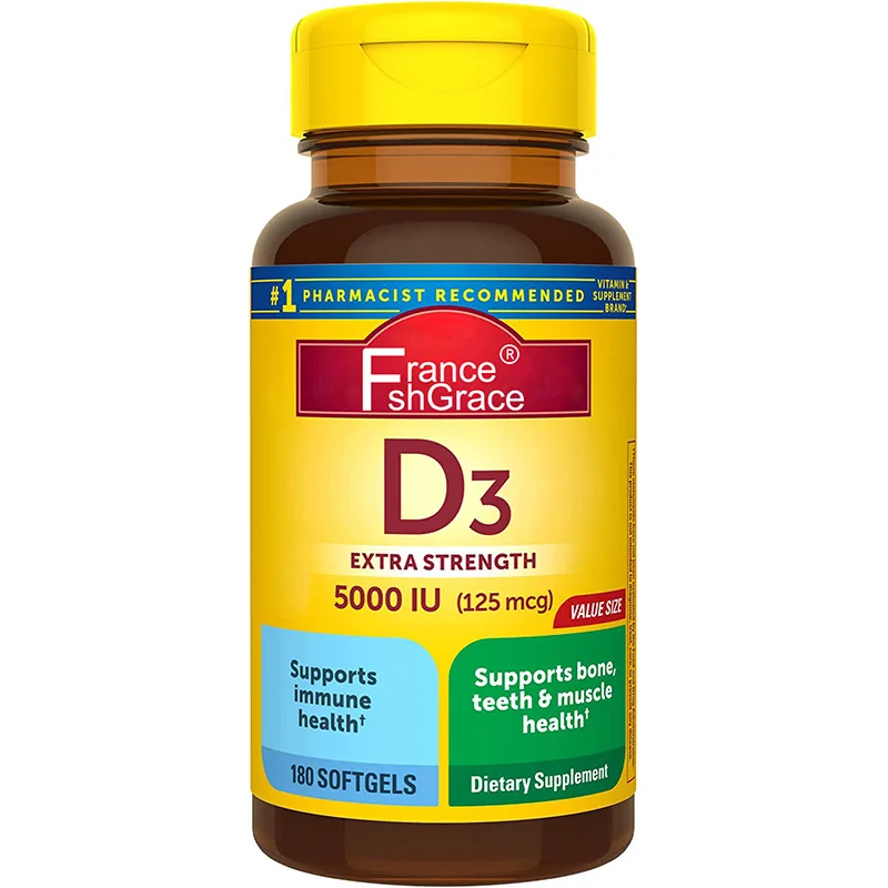 Vitamin D3 IU Dietary Supplement for Immune Health Support
