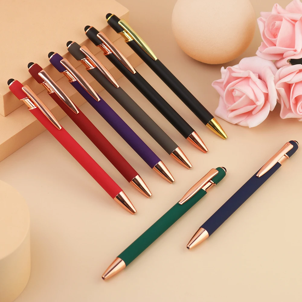 Promotion Advertising Gift 2 in 1 Ballpen Stylus Screen Ballpoint Pen Factory Delivery Metal Pen With Custom Logo