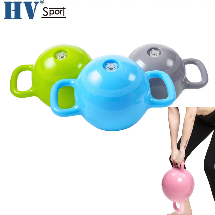 Красочные пластиковые kettlebell Регулируемая вода kettlebell