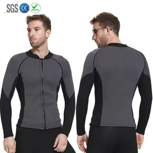 Sbart Custom Logo Men 3mm 5mm Neoprene Long Sleeve Wetsuit Top Jacket for Surfing Swimming Diving