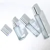 Gray bottle body + silver nozzle cover