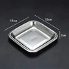 จานอาหารทรงสี่เหลี่ยมขนาดกลาง (304 Silver)