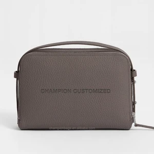 Custom Logo Vegan Pebble Leather Ladies Makeup Vanity Case Women Travel Cosmetic Bag Pouch