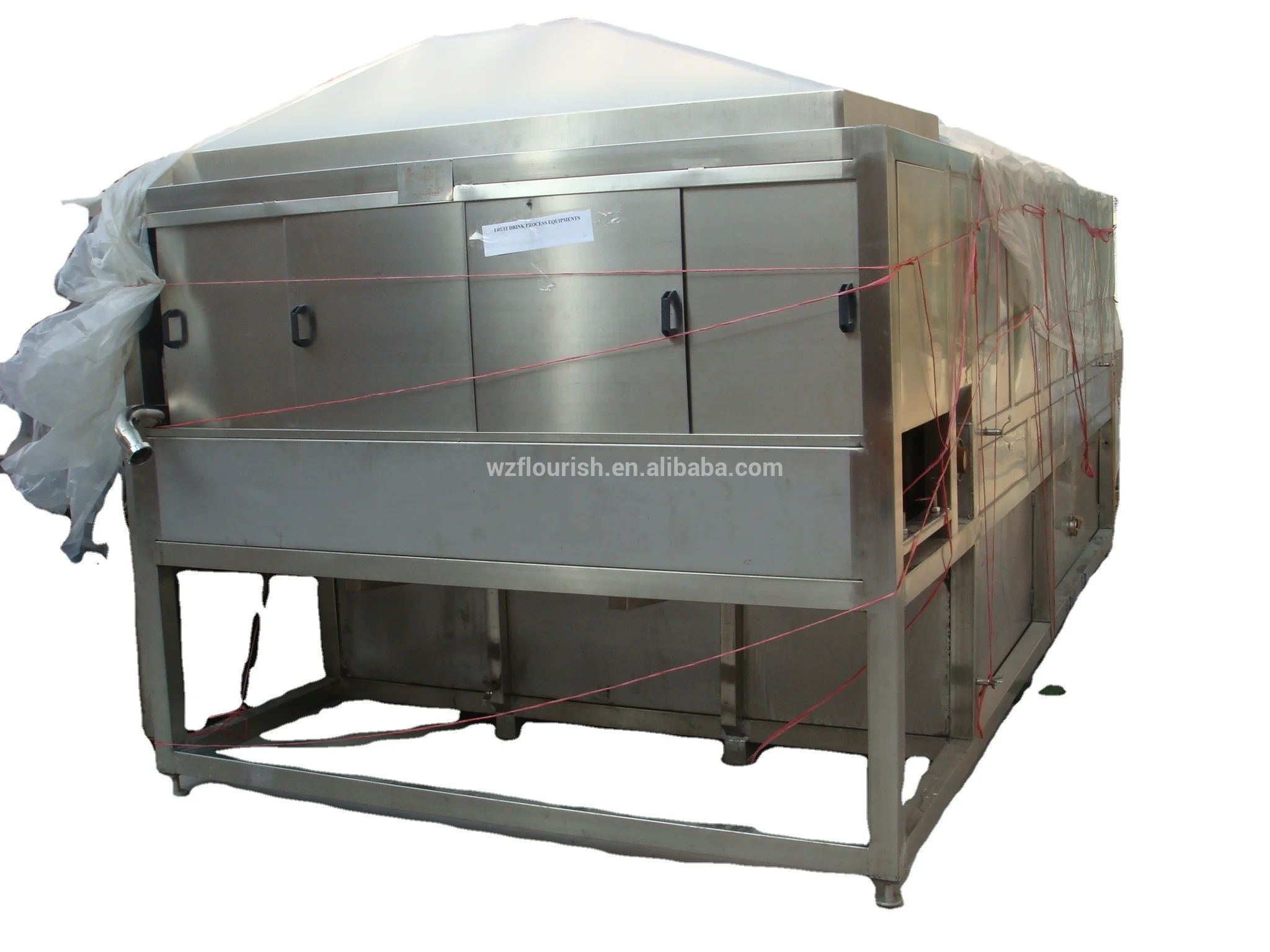 Stainless Steel Small Bottled Juice Tunnel Pasteurizer For Beer