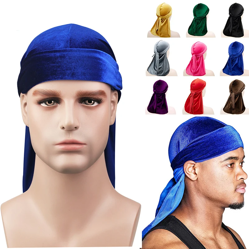 Wholesale Wholesale Inspired Durags Men Silk Satin Silky Velvet 360 Waves  Designer Durag Bonnet Headband Head Tie Scarf with Custon Logo From  m.