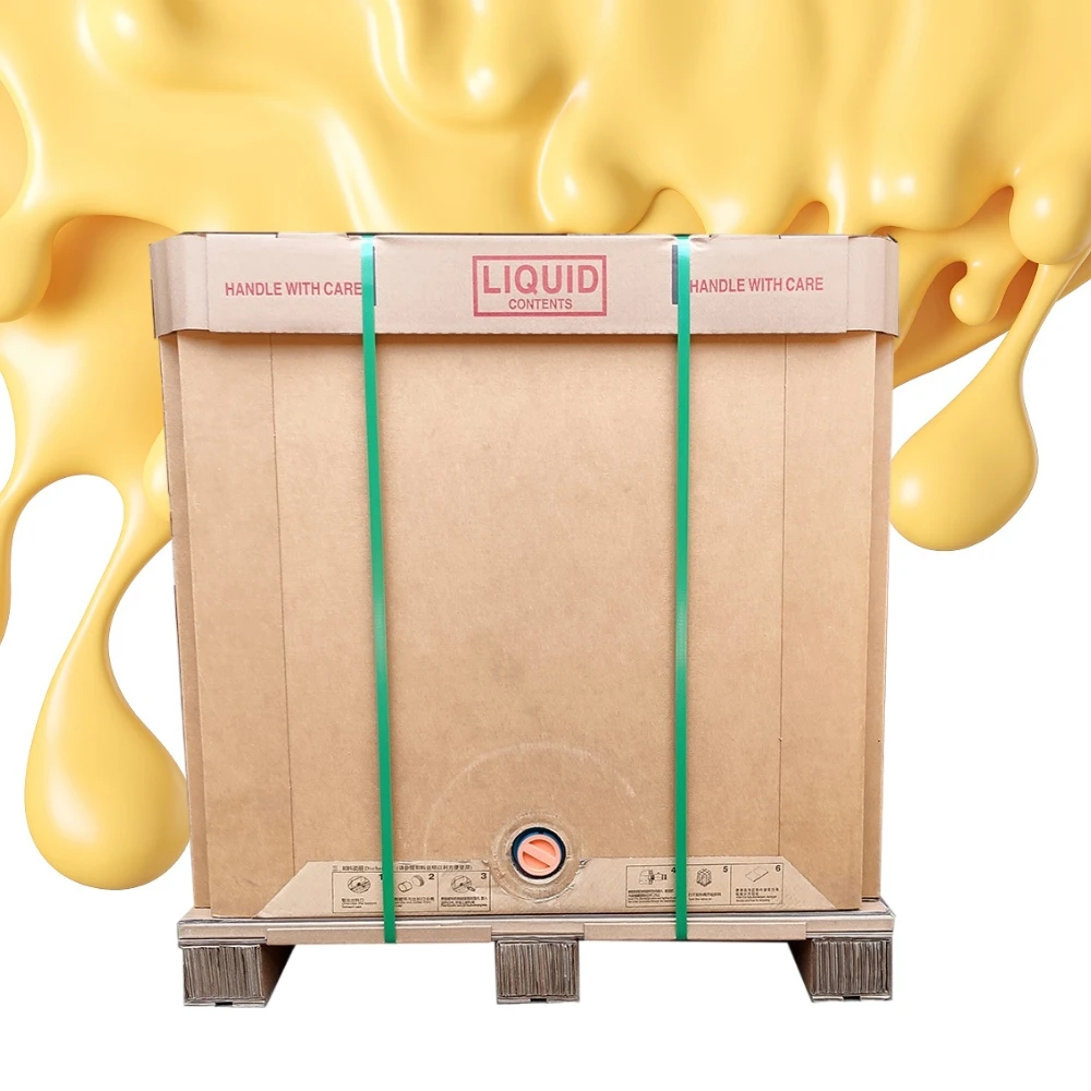 1000L Paper IBC for Bulk Wine Transport Liquid Packaging Boxes IBC Tank  Totes with Liner Bag