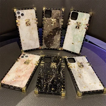 Glitter Square Trunk Phone Case Cover For iPhone 13 11 12 Pro Max 7 8 Plus X XR Xs Max Bling Cases for iPhone 12 Pro Max Cover