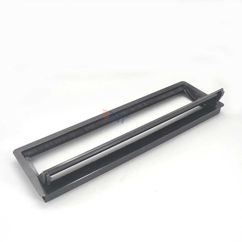 Conference Table Flip Cover Cable Cubby Aluminum Alloy Grommet Box Cable Cover Box Management With Brush