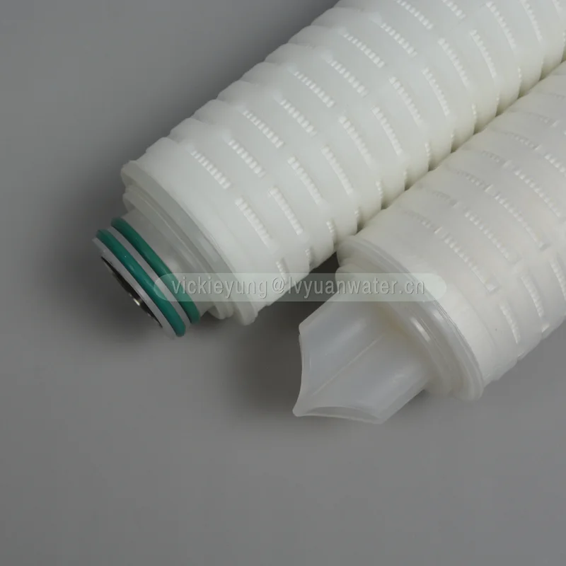 10, 20 дюймов, 0,1, 0,2, 0,45 микрон, PTFE PES, плиссированный волоконный мембранный картридж, фильтрующий элемент для фильтра фармацевтического класса