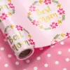 Papier d'emballage guirlande rose
