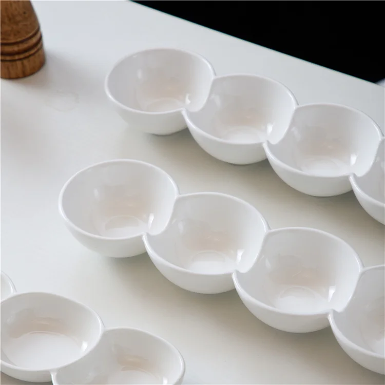 Factory Direct Selling Custom Compartment Party Serving Dishes Set Ceramic Appetizer Tapas Bowl