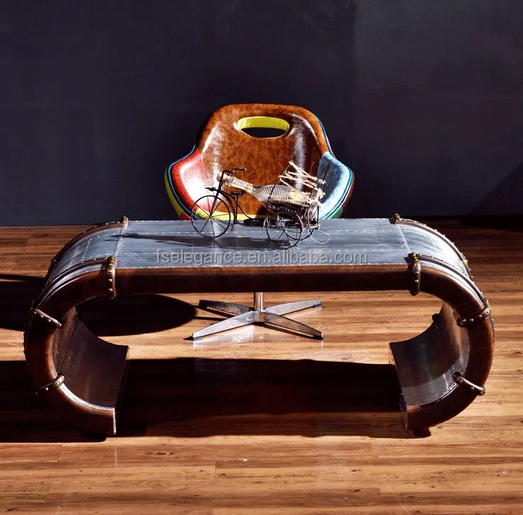 ヴィンテージ木製コーナーダイニングテーブル