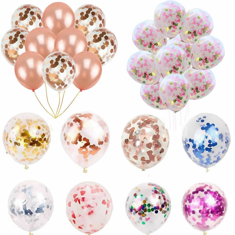 60 Palloncini Oro Metallizzato, Coriandoli Dorati Palloncini Elio, 12 Lattice Pollici Per Nozze D'Oro, Compleanno, San Valentino, Anniversario, Ramadan, Baby Shower - Foto 5