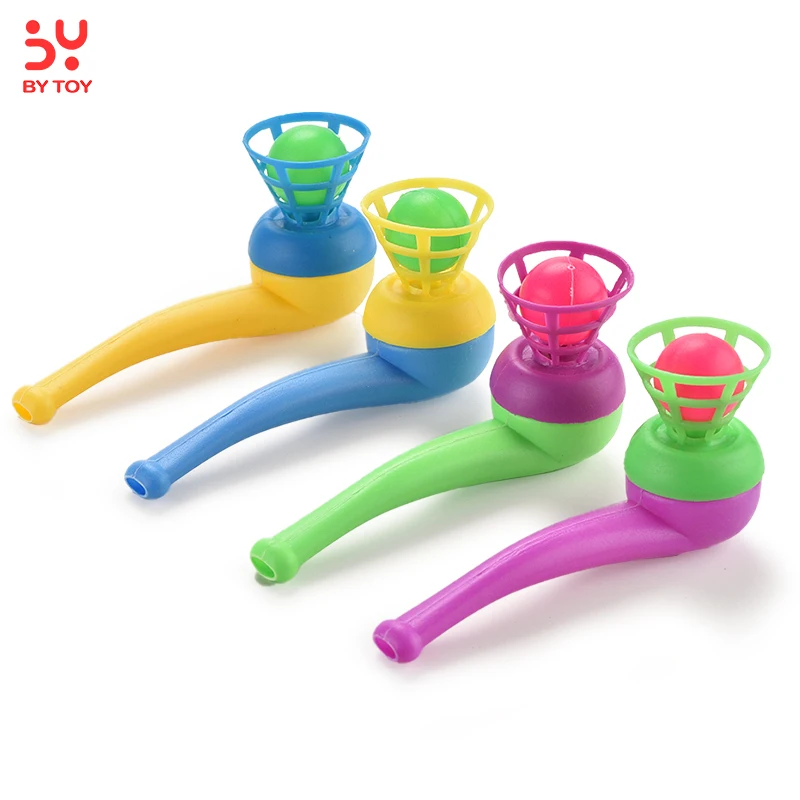 Jeu De Soufflage De Balle – Tube D’équilibre En Bois, Balle En Mousse – Pour Exercer Les Poumons Et S’amuser – Dès 3 Ans