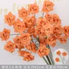 Rose orange à trois têtes