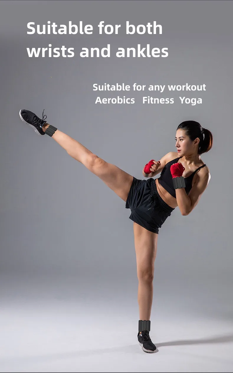 Multicolor Adjustable 2lb Silicone Exercise Training Yoga Wrist Weight