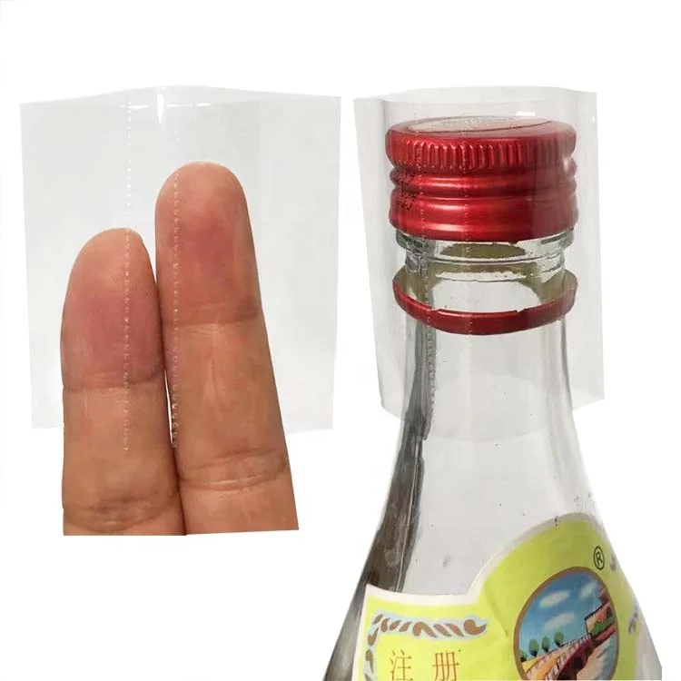 Perforated Shrink Band PVC Petg Clear Neck Shrink Bands Sleeve Cap Bottle Cans Shrink Sleeve