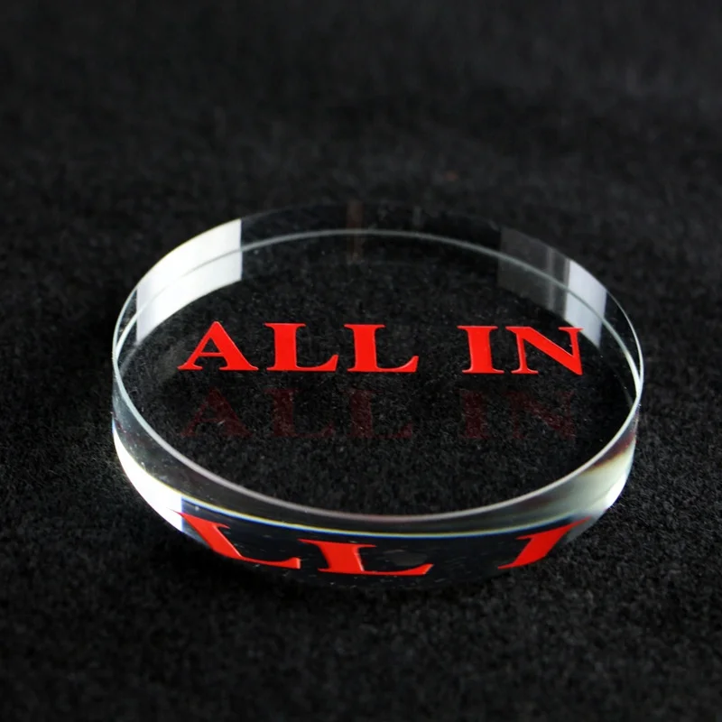 Прозрачные покерные кнопки нажимные карты защитный дилер красная кнопка высокая прозрачность казино акриловый блок покерный