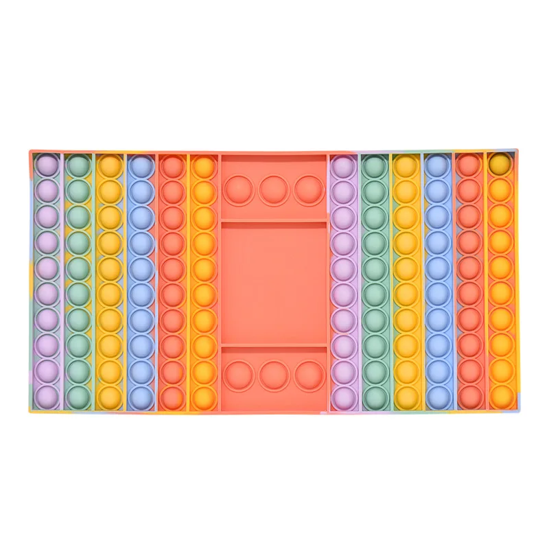 Настольная доска большого размера для шахматной игры, силиконовая настольная игрушка с пузырьками для сенсорных игр для детей и взрослых