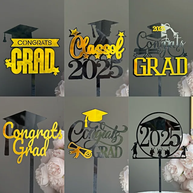 Acrylic Birthday Cake Decoration 30-year-old 40-year-old 50-year-old 60-year-old Number Plug-in Graduation Cake Toppers