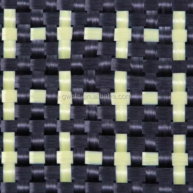 Best Seller Kain Serat Karbon Kevlar 3K 240GSM dengan Pola Anyaman Twill Aramid Hybrid untuk Tas Pola Datar dan Gulungan