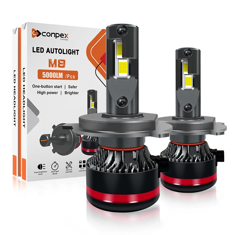 Conpex Global Agent Recruitment Car Lighting System High Power 12v Canbus M8 Auto H4 Led Headlight With Fan