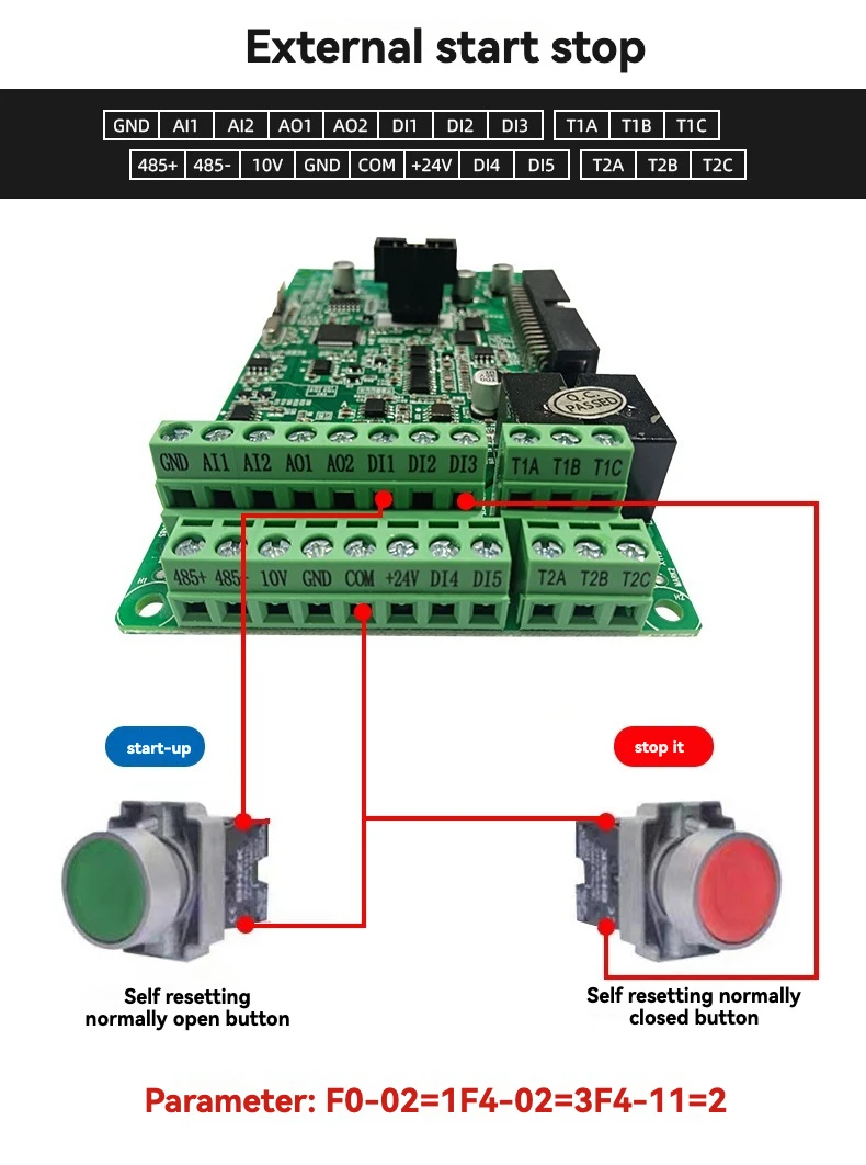 Variable Speed Drive Converter 7.5kW 380V Frequency Inverter 17A 3 Phase Input and Output VFD Drive