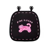 Plush cat seat cushion, black, front row