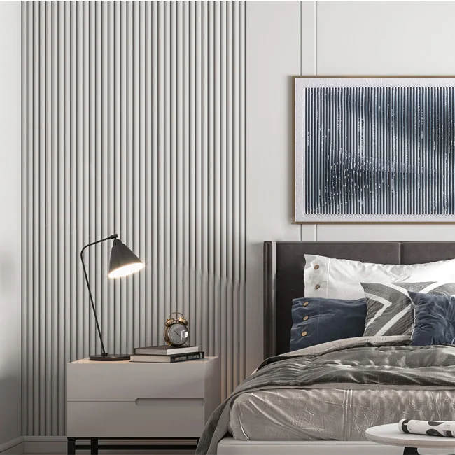 Melinco Modern Textured Wall Board for Bedroom Lightweight Waterproof High Quality Home Renovation Solution