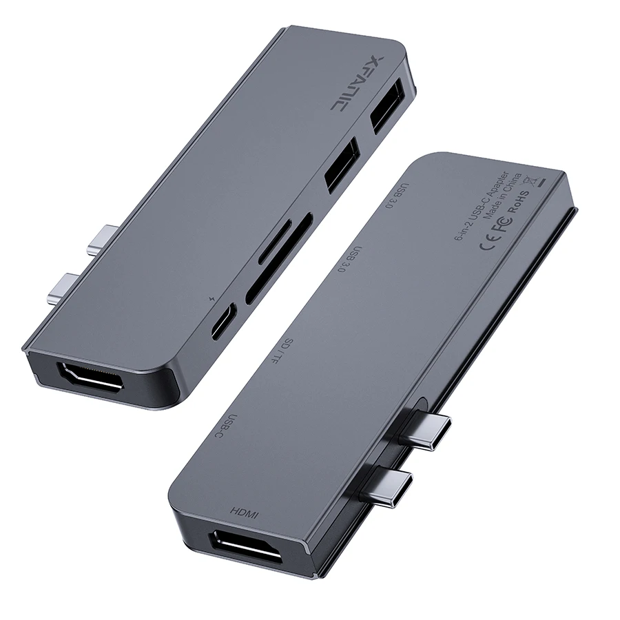 multifunction usb-c docking station hub dual type-c multiport