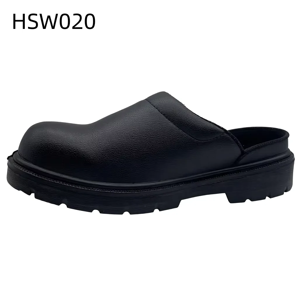 ZYF,Qatar Market Popular Steel Toe Insert Safety Clogs for Sale Hospital Ward Anti-Fatigue Easy Entry Black Work slippers HSW020