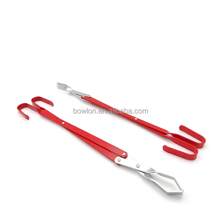 Barbecue Tongs Aluminium Scissor Grill Tongs Firewood Tongs Log Claw
