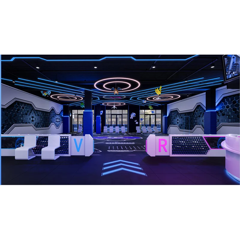 9D VR Shooting Arena Machine Multiplayer Free Roam Virtual Reality Game for Indoor Park Shopping Mall Team Building 3