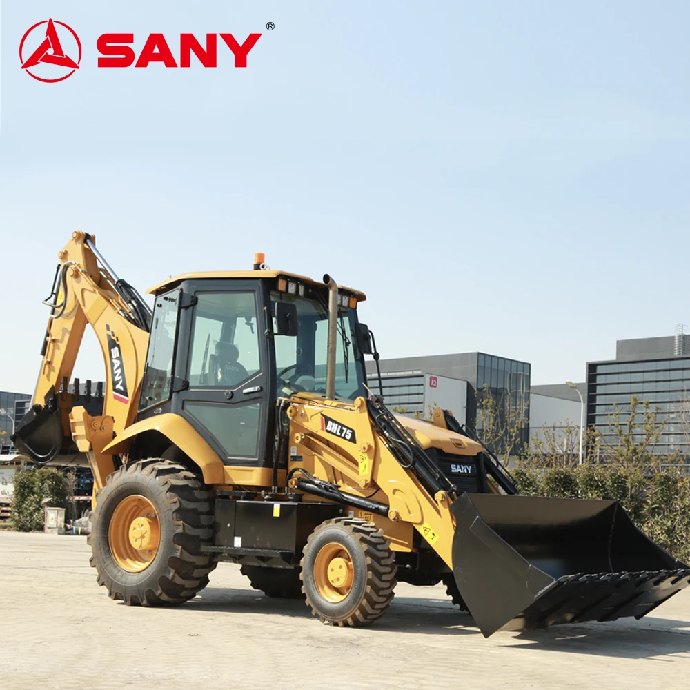 SANY BHL75 4360 mm Front and Back Hoe Loader Front Loader and Backhoe Tractor