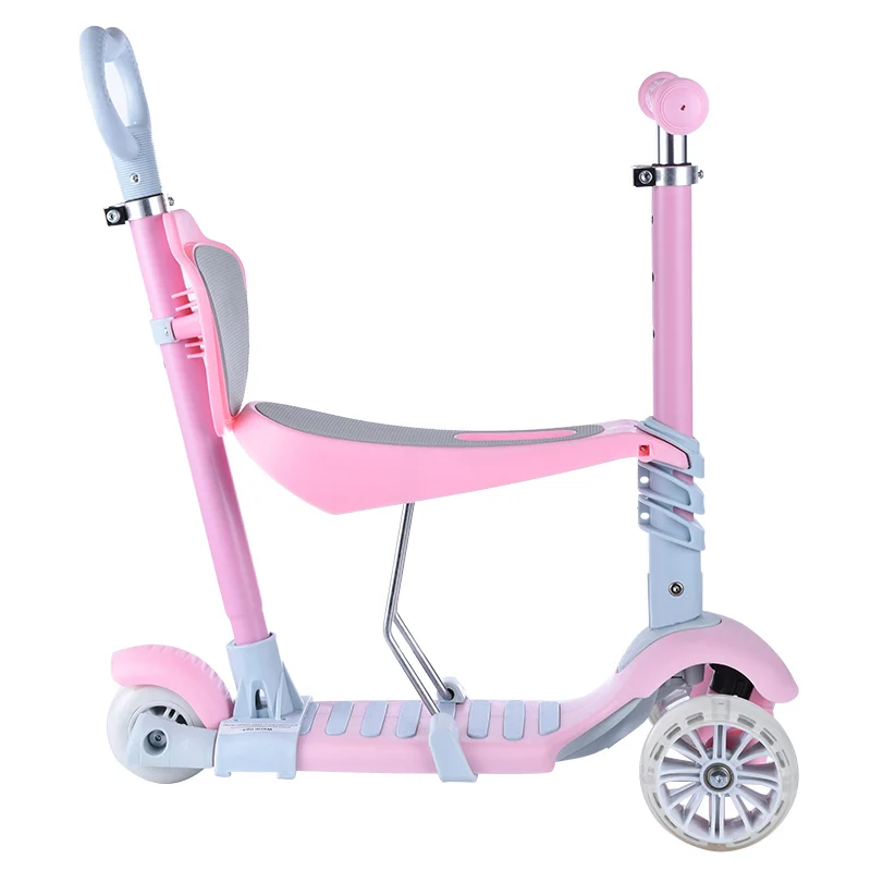 New Fashion Multi Functional 3 in 1 Push Bar 5 in 1 Cheap Kick Scooter 5 in 1 3 Wheel Scooter Kids Scooter With Seat and Basket