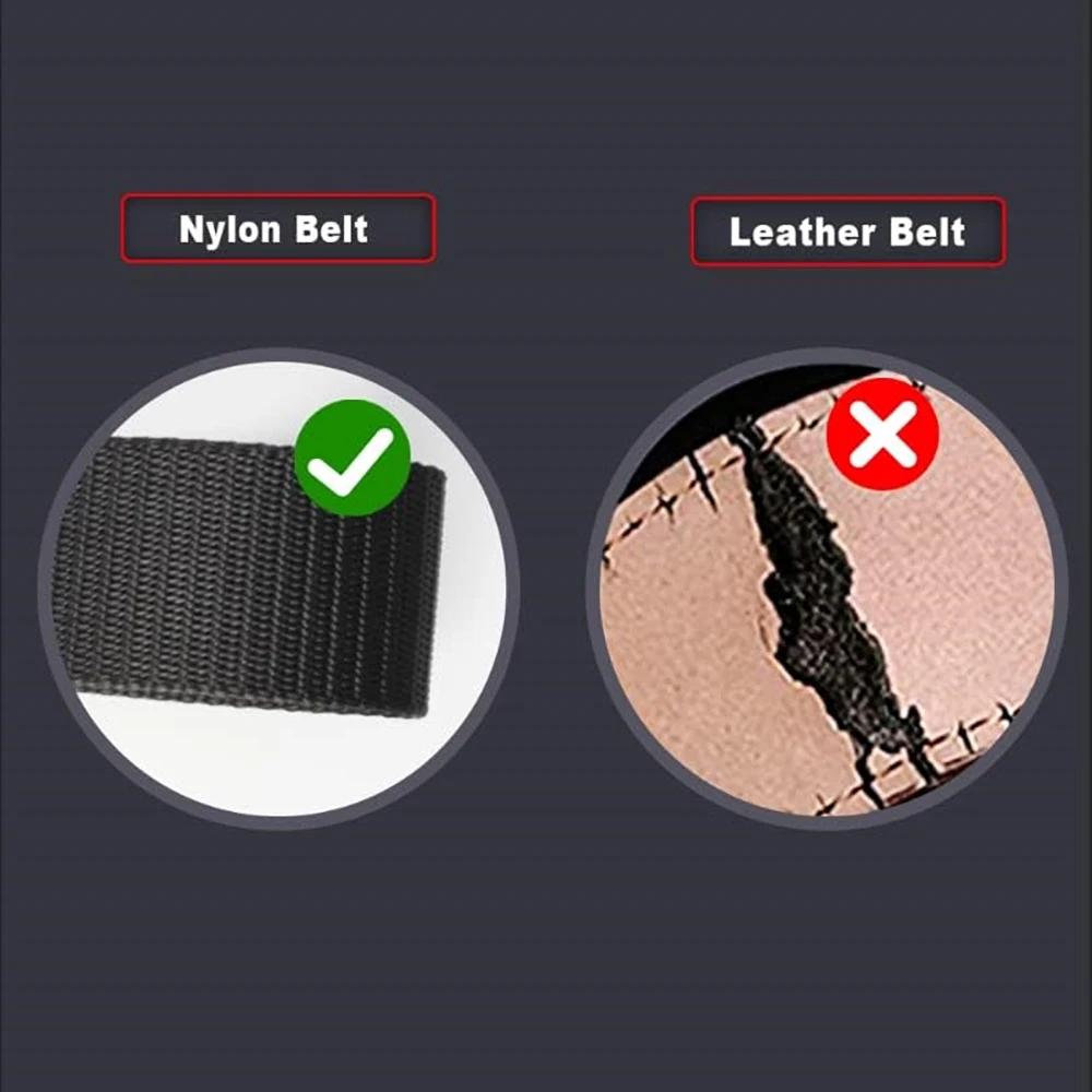 Lightweight Heavy Duty Nylon Ratchet Belt Durable Automatic Buckle Adjustable Web Tactical Belt